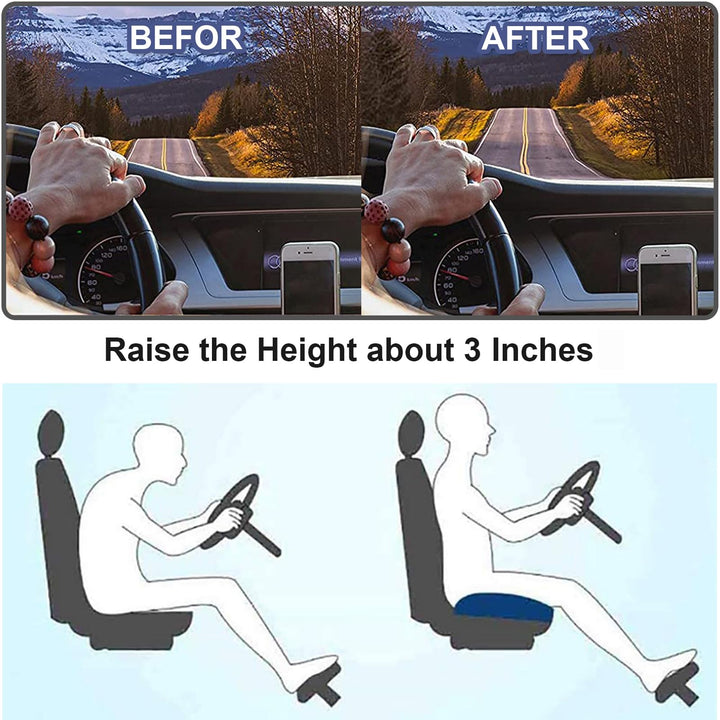 ZitComfort Ergonomic Seat Booster Cushion for Car & Office – Better Sitting Height and Posture | Kalsten