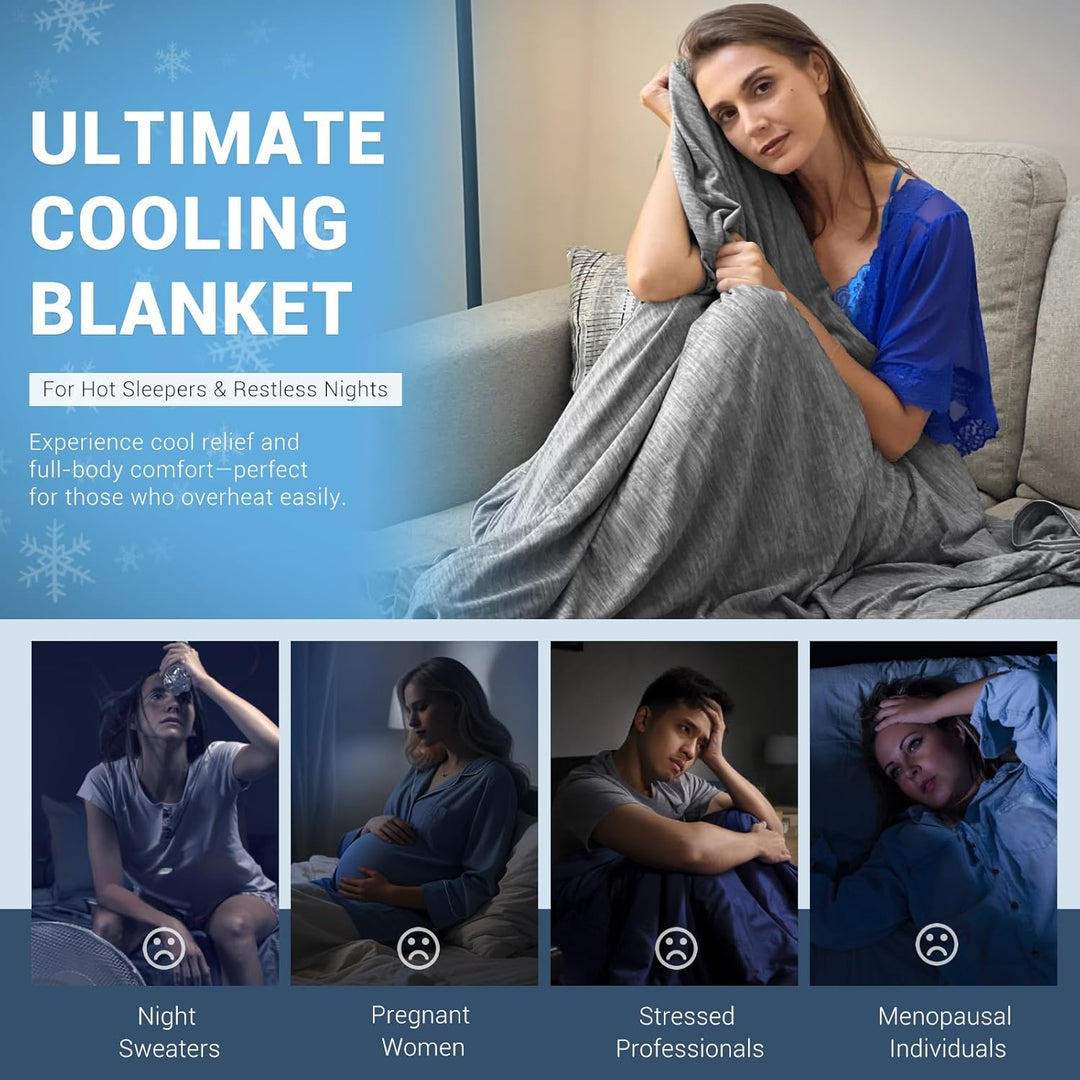 Black Cooling Blanket –  3.0, Q-Max>0.5, Multi-Size Options | Kalsten