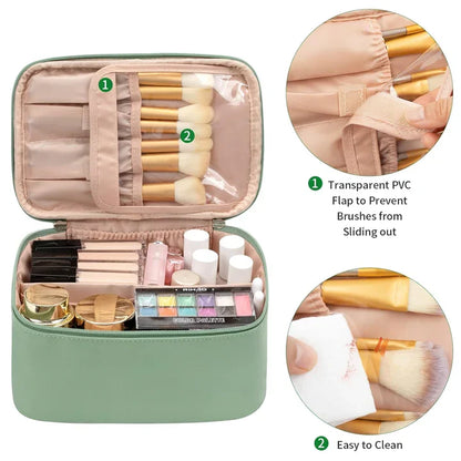 Skanto | Practical Makeup Organizer for Travel | With Compartments and Dividers