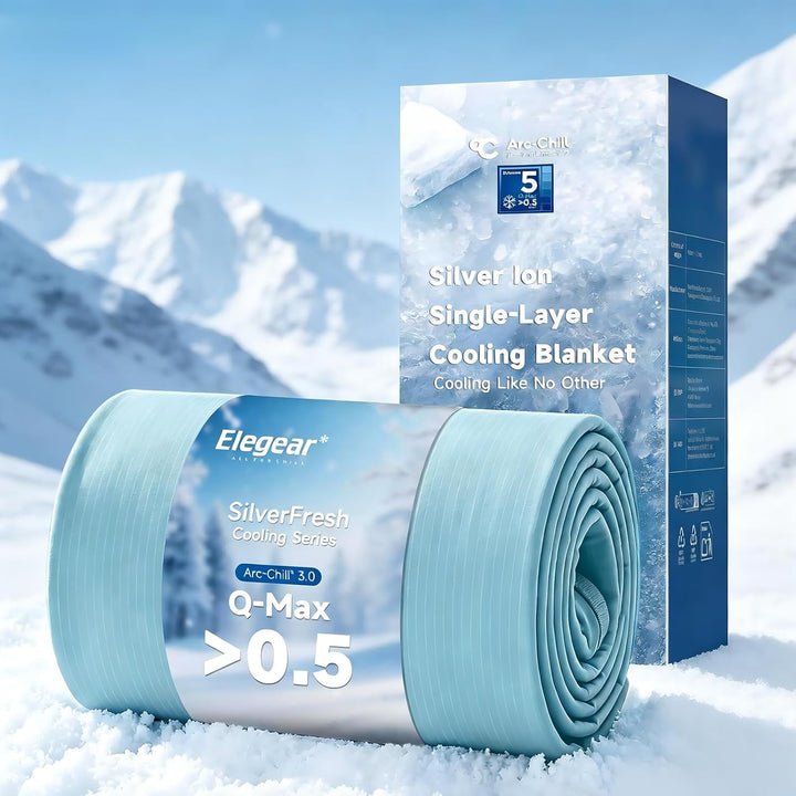 Blue Cooling Blanket –Silver Ion Freshness,  3.0, Lightweight for Hot Sleepers | Kalsten