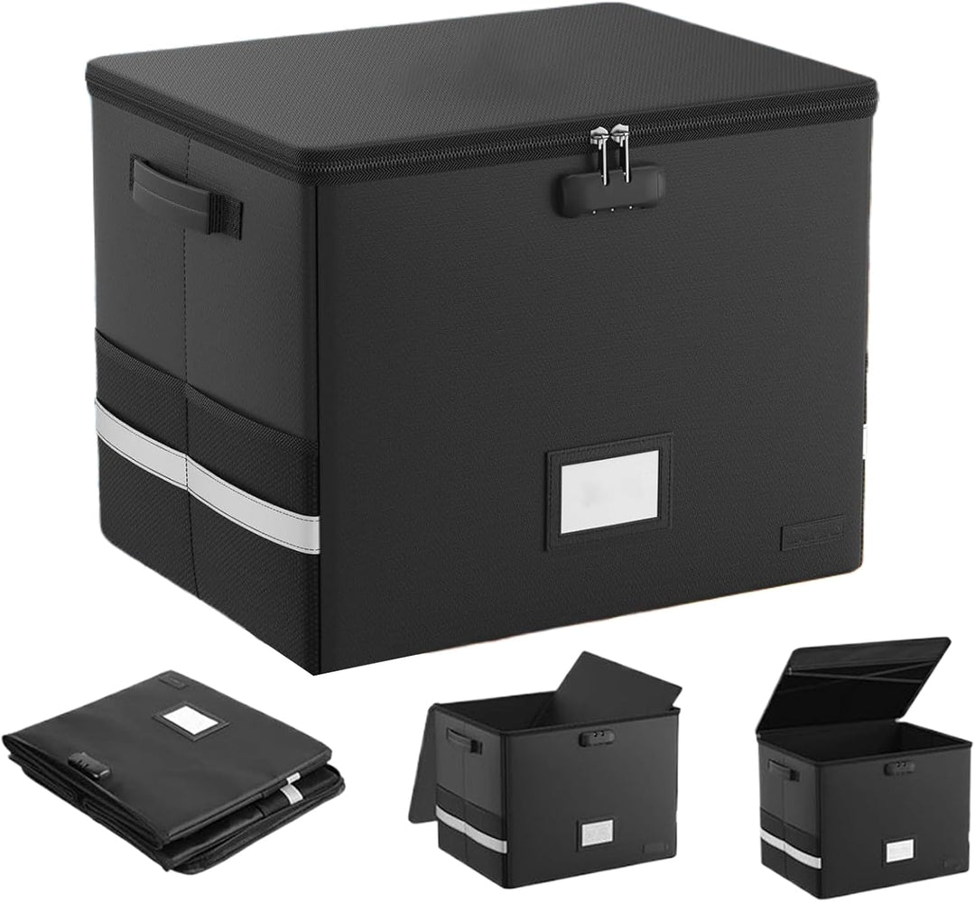 Kalsten | Fireproof Record Storage Case – Waterproof Organizer for 150+ 12-Inch Records – Arcion