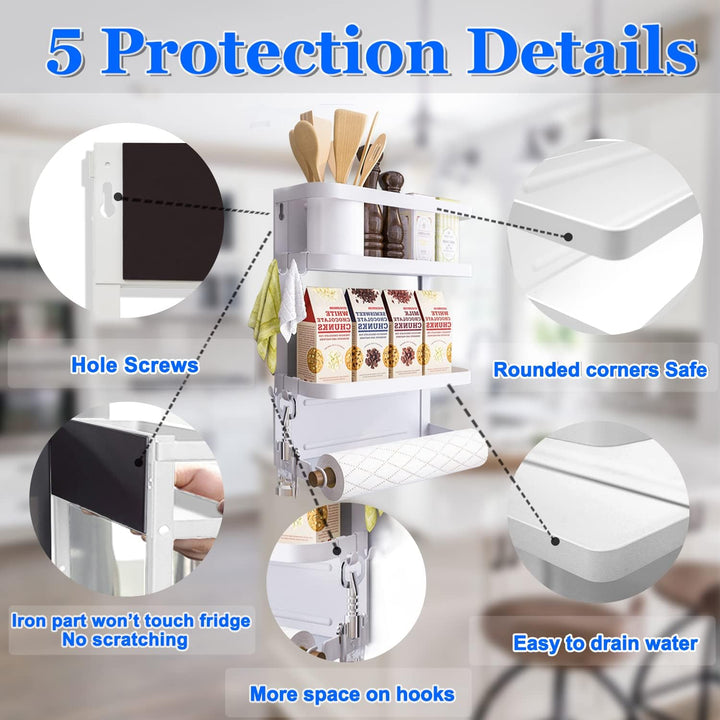 Kalsten | Magnetic Fridge Spice Rack with Paper Towel Holder – Oryden