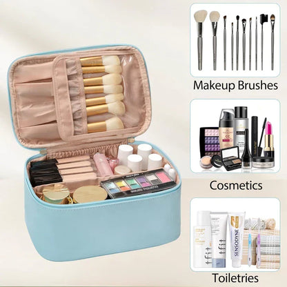 Skanto | Practical Makeup Organizer for Travel | With Compartments and Dividers
