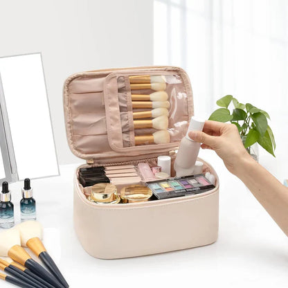 Skanto | Practical Makeup Organizer for Travel | With Compartments and Dividers