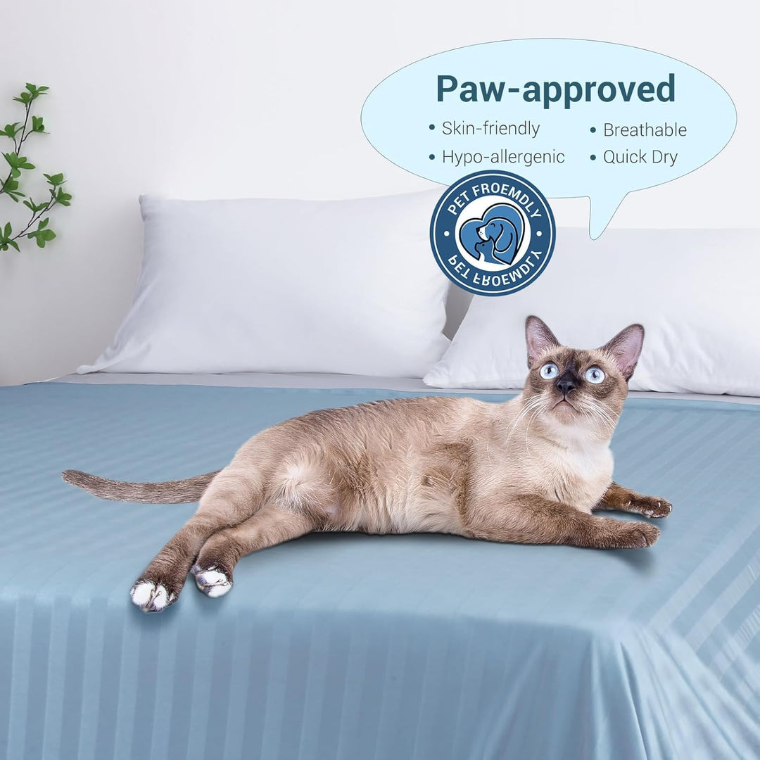 Cooling Fabric Q-max>0.5  Double-Sided Summer Blanket of Color Blue | Kalsten
