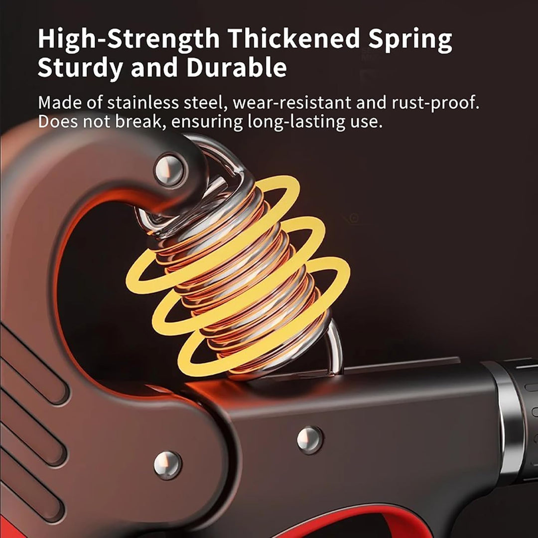 Kalsten | Adjustable Hand Grip Strengthener | 5–100KG Resistance | Rep Counter | Non-Slip Handles