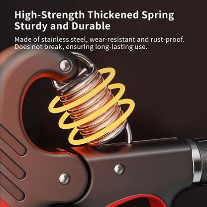 Adjustable Hand Trainer | 5–100 kg Resistance | Repetition Counter | Non-slip Grips