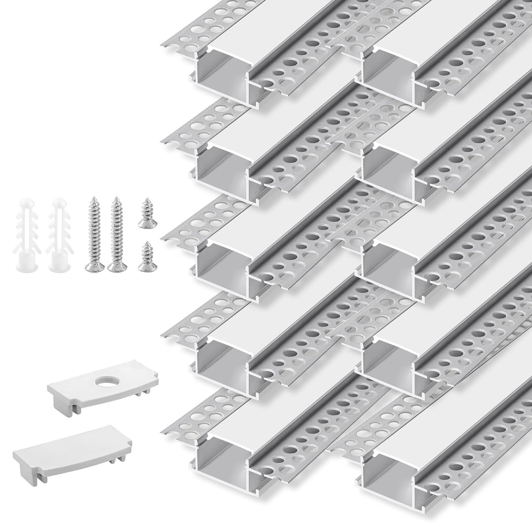 Aluminum LED Channel with Diffuser – 10 Pack