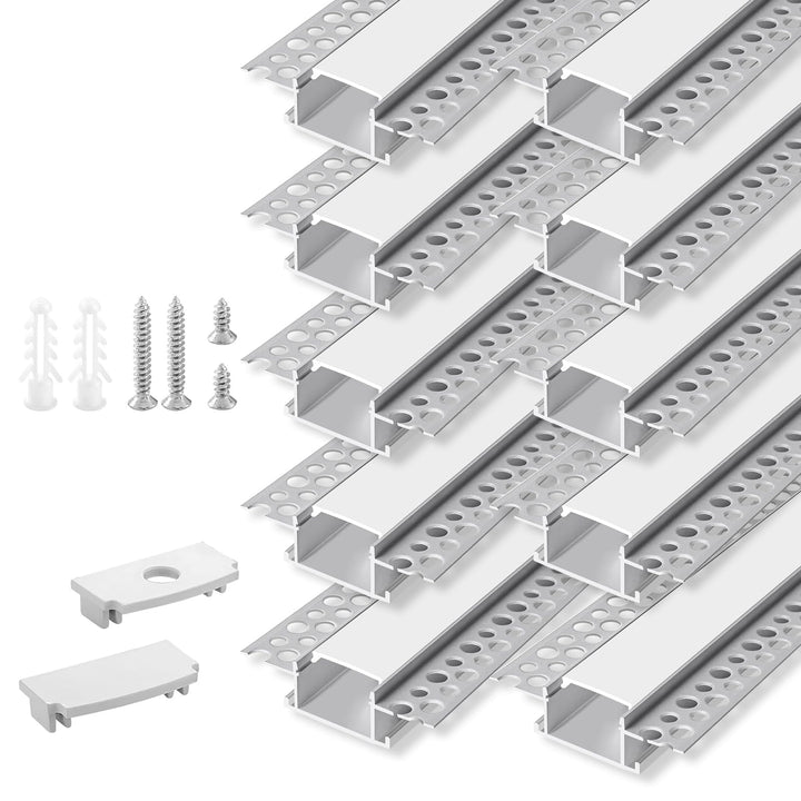 Aluminum LED Channel with Diffuser – 10 Pack