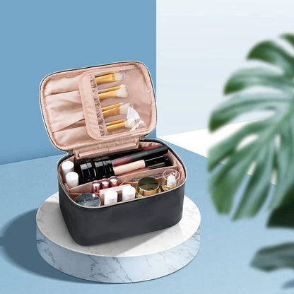 Skanto | Practical Makeup Organizer for Travel | With Compartments and Dividers