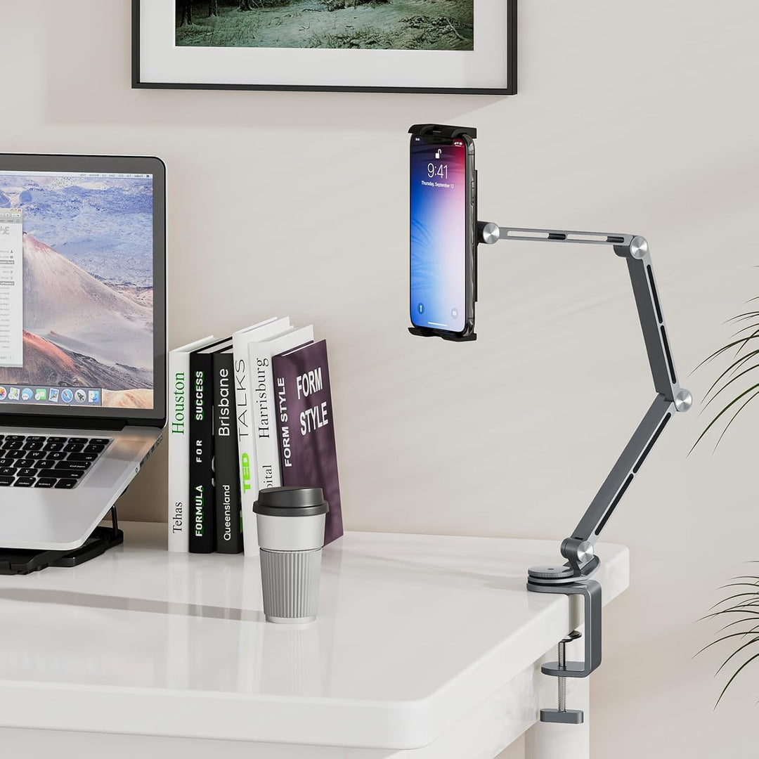 Kalsten | Adjustable Aluminum Tablet Desk Stand with 360° Rotation – Movaro