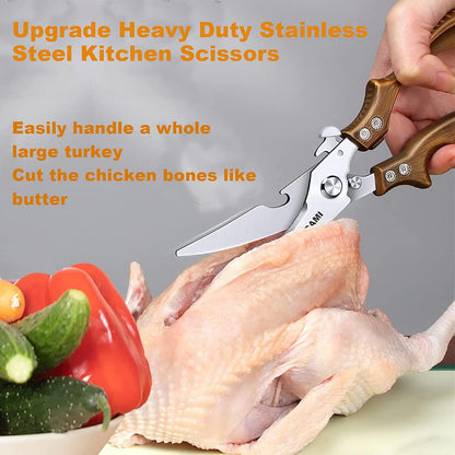 Skanto | Kitchen Shears Heavy Duty Kitchen Shears Set 2-Pack, Poultry Shears Heavy Duty Professional Quick