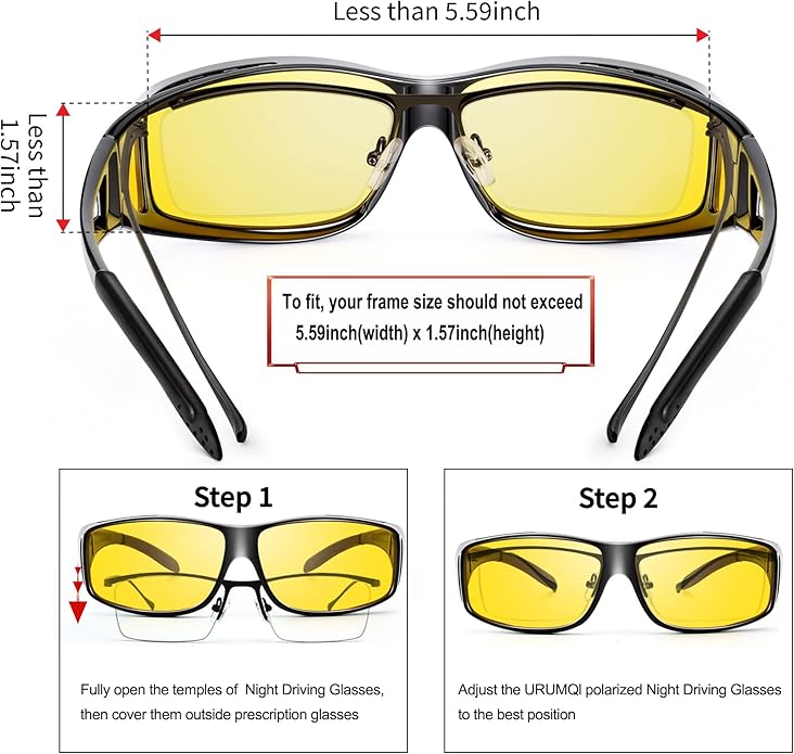 Skanto | Jeremy Night Vision Polaroid Driving Glasses – Anti-Glare Lenses for Safe Night Driving