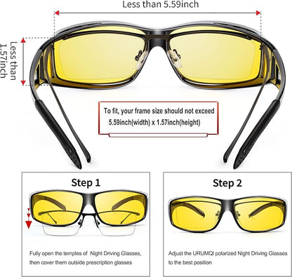 Skanto | Jeremy Night Vision Polaroid Driving Glasses – Anti-Glare Lenses for Safe Night Driving