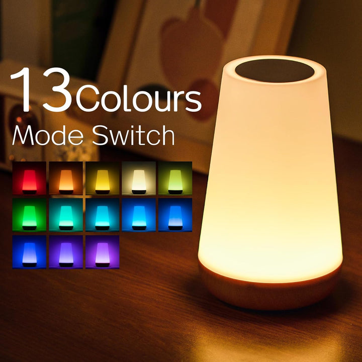 Night Light, LED Touch Bedside Table Lamp, 13 RGB Colours Changing | Kalsten