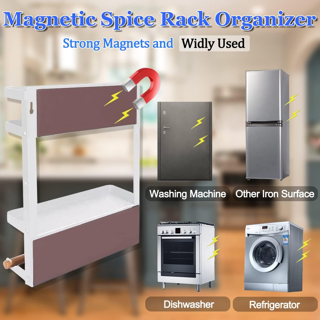 Kalsten | Magnetic Fridge Spice Rack with Paper Towel Holder – Oryden