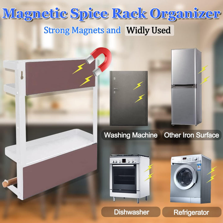 Kalsten | Magnetic Fridge Spice Rack with Paper Towel Holder – Oryden