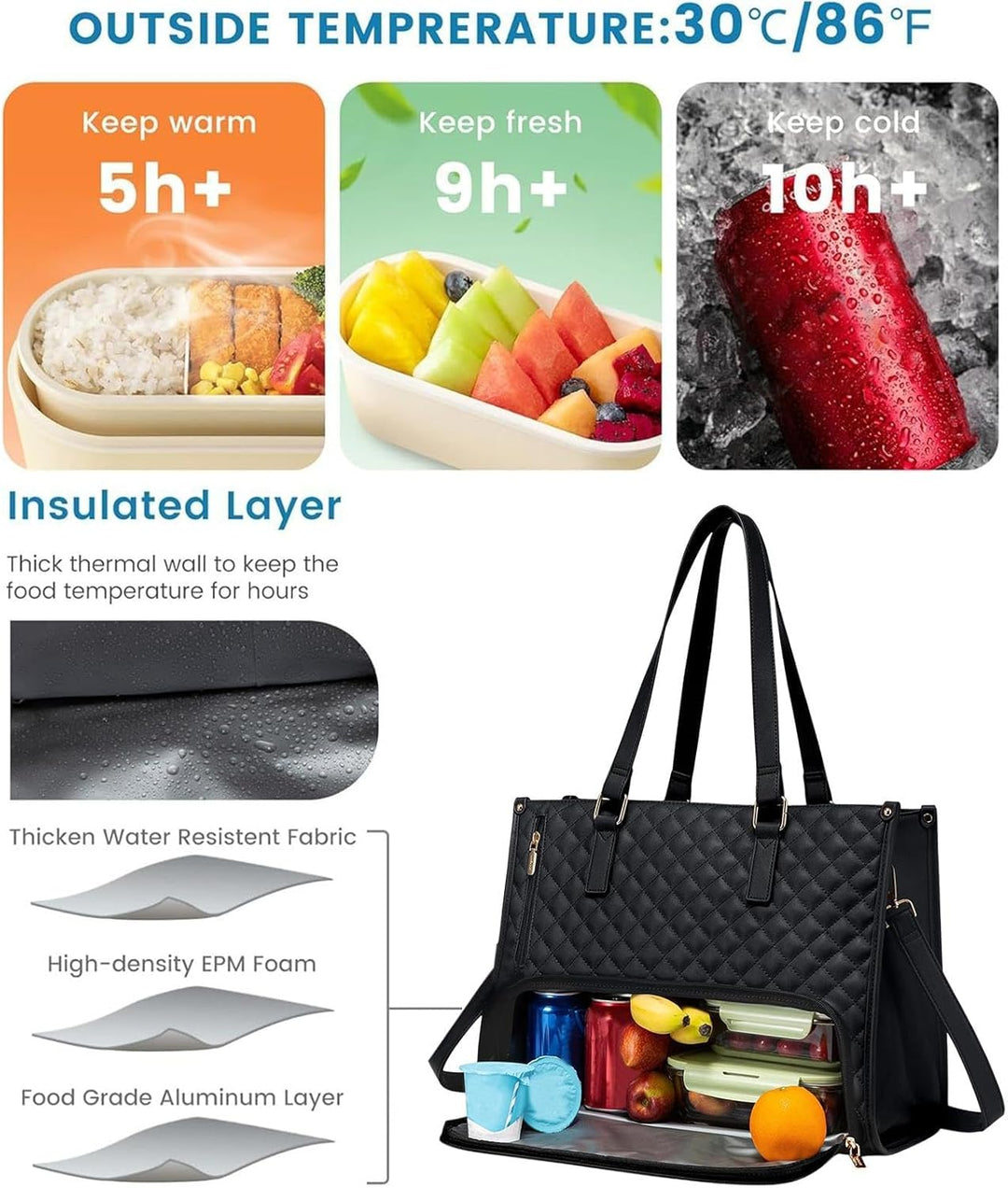 2-in-1 Insulated Lunch & Laptop Tote for Work & Travel | Kalsten