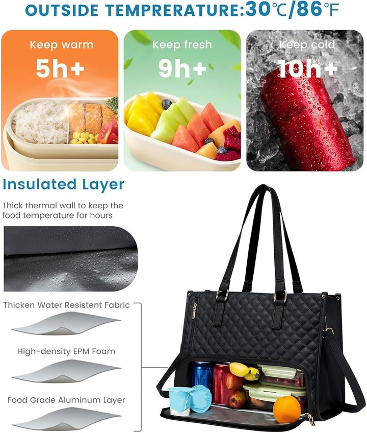 2-in-1 Insulated Lunch & Laptop Tote for Work & Travel | Kalsten