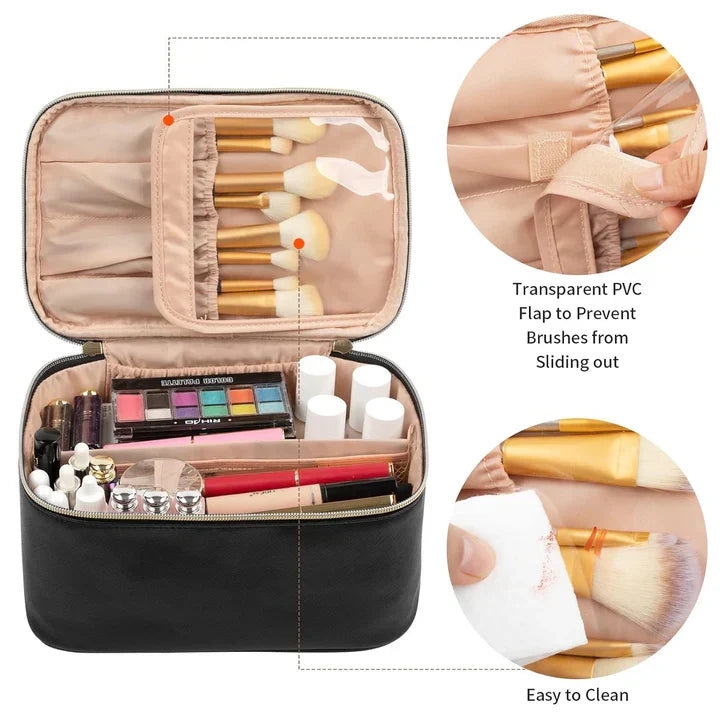 Skanto | Practical Makeup Organizer for Travel | With Compartments and Dividers