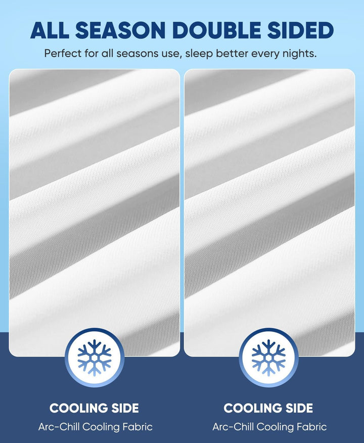 2-Pack Premium Silky Super Cooling White Pillowcases –  Extreme Q-Max 0.5 | Kalsten