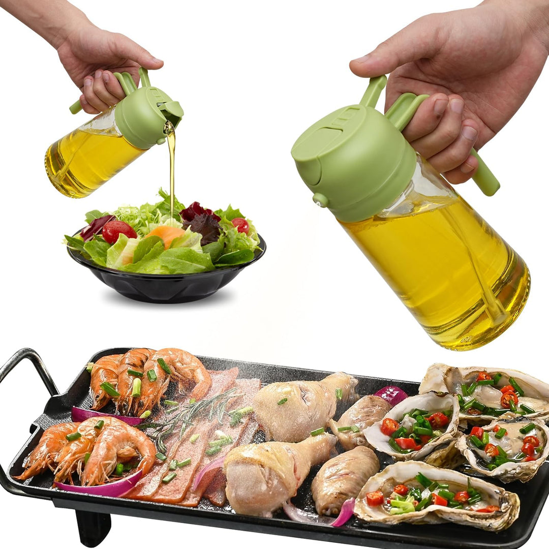 2-in-1 Oil Dispenser Bottle for Healthy Cooking