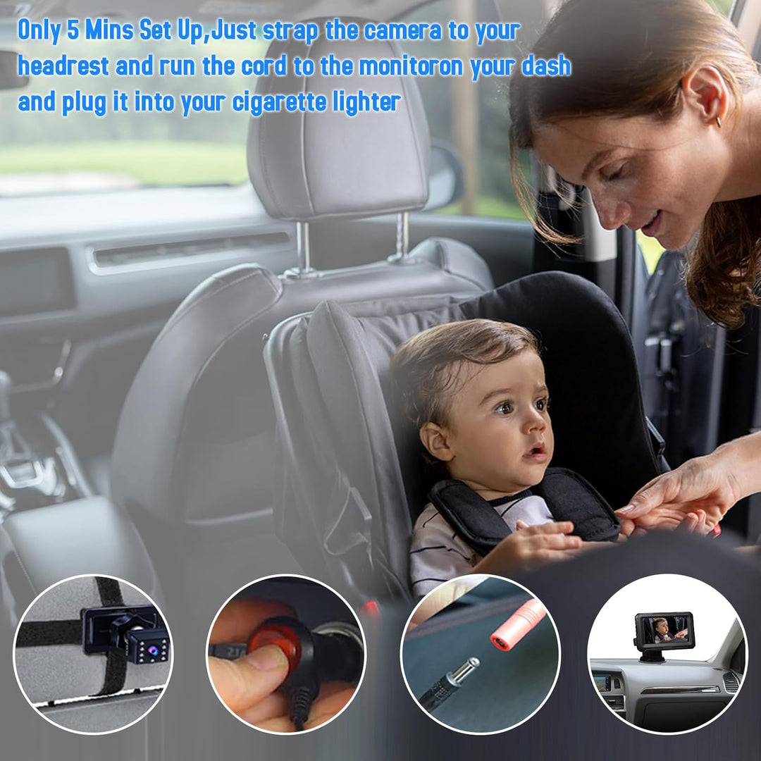 Kalsten | Baby Car Mirror with 1080P Camera & 4.3'' Screen – Solvian