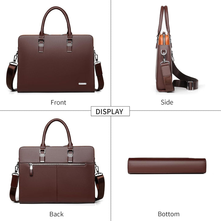 Genuine Leather Multi-Compartment Business Briefcase for Professionals | Kalsten