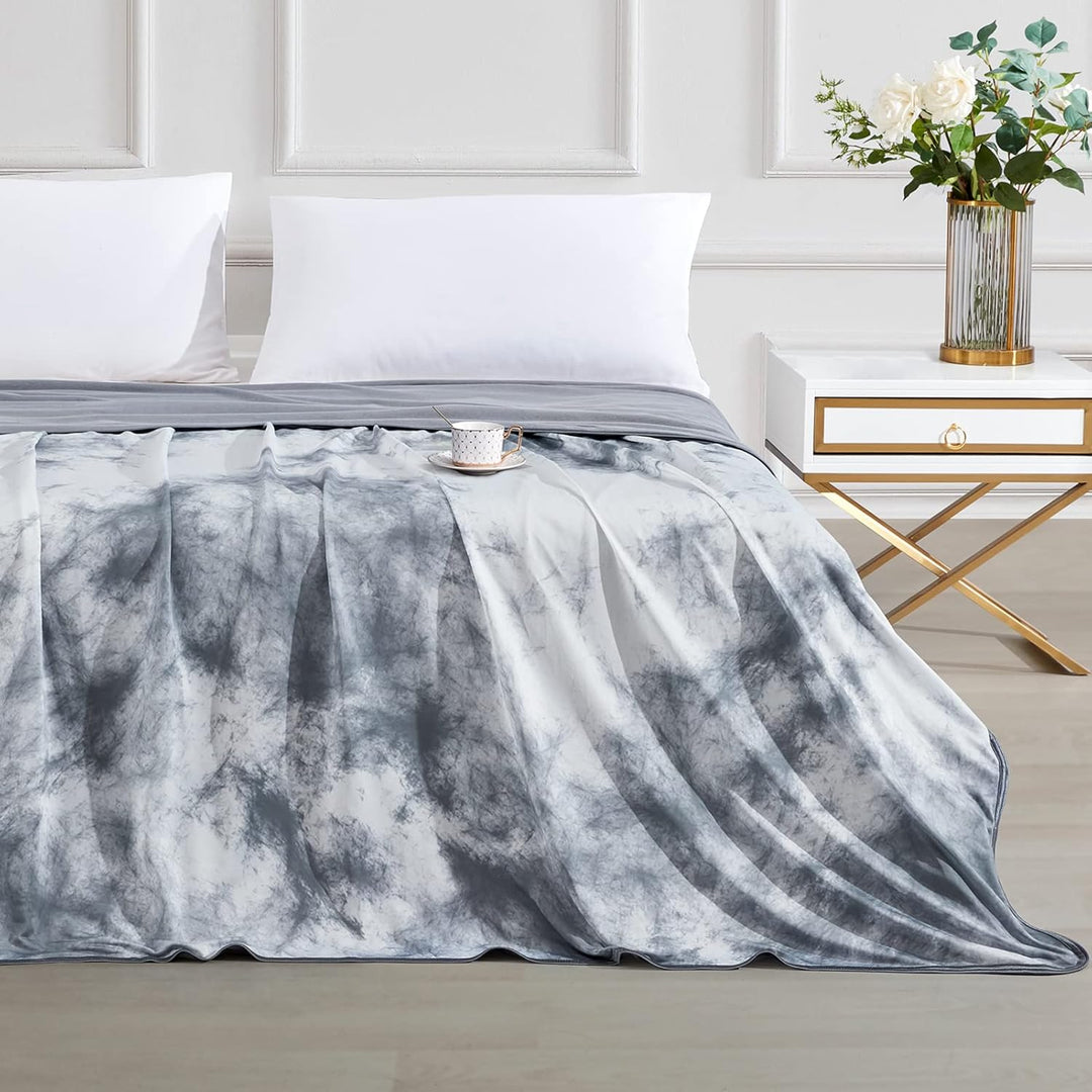 Tie-Dye Cooling Blanket – Q-Max > 0.5, Double-Sided & Stylish Color Gray | Kalsten