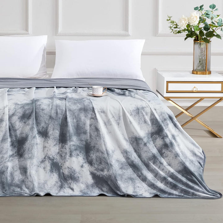 Tie-Dye Cooling Blanket – Q-Max > 0.5, Double-Sided & Stylish Color Gray | Kalsten