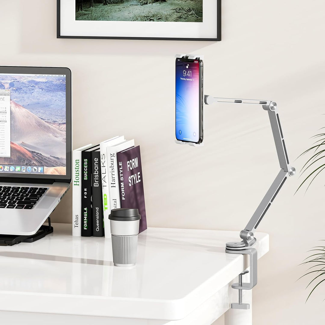 Kalsten | Adjustable Aluminum Tablet Desk Stand with 360° Rotation – Movaro