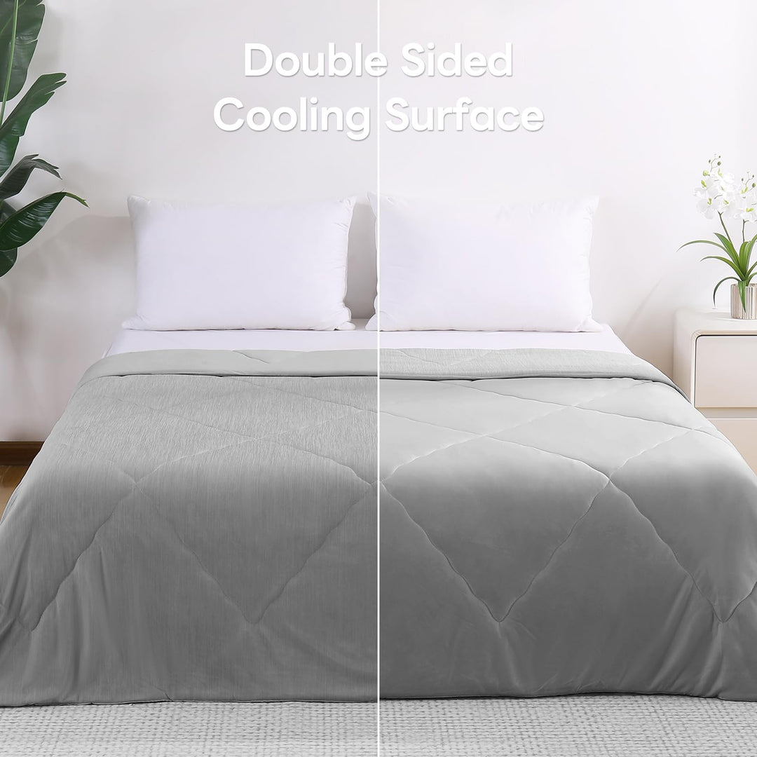 Cooling Duvet for Night Sweats –  Q-Max 0.5, Soft Double-Layer Summer Blanket | Kalsten