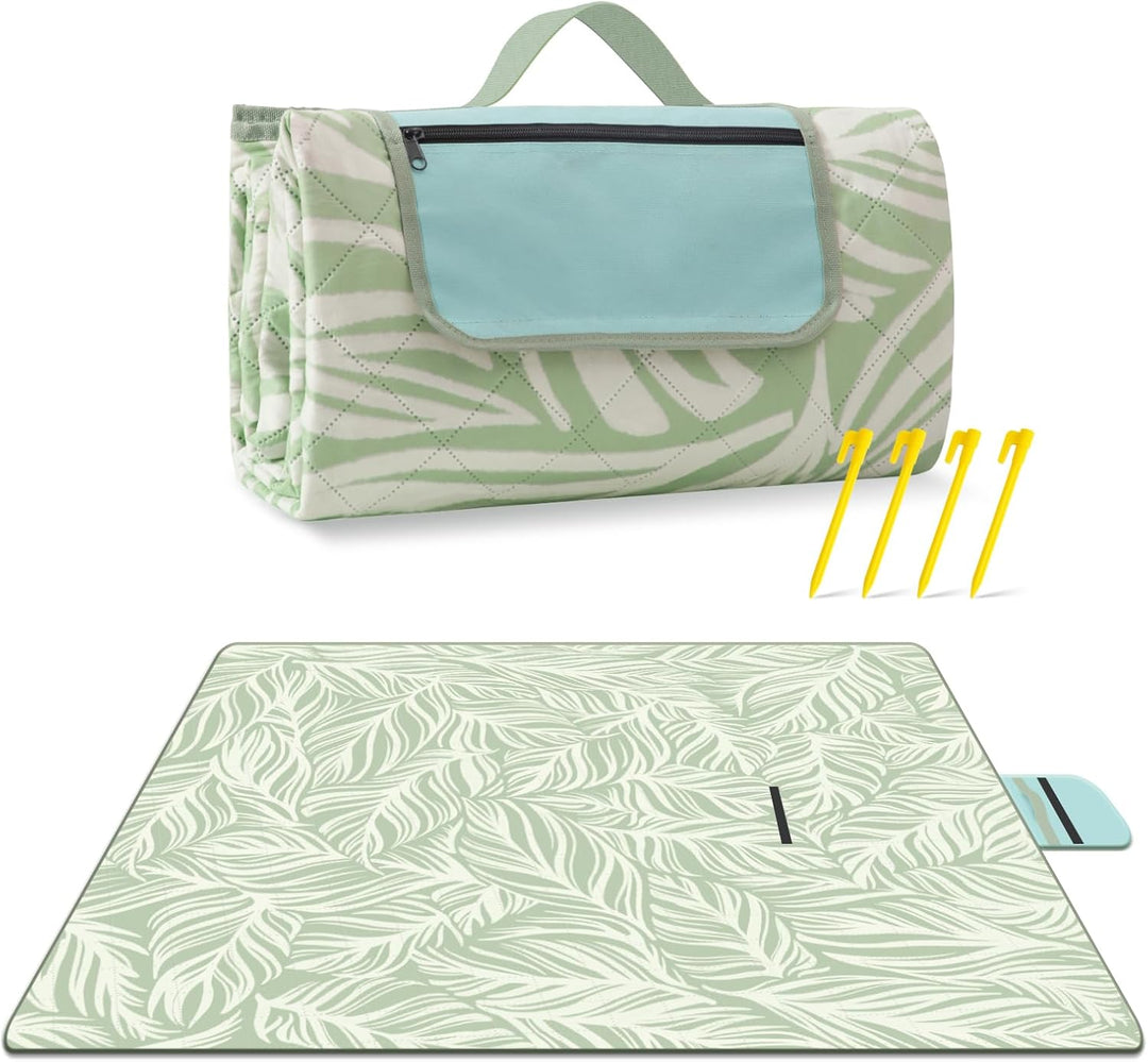 Kalsten | Extra Large Waterproof Picnic Blanket 200 × 200 cm with 3 Layers – MeadowRest