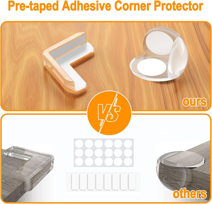 Kalsten | Corner Protectors for Kids, 16 Pack Pre-taped Table Corner Protectors for Baby