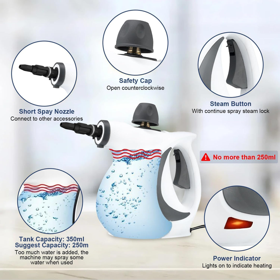 Kalsten | High-Pressure Handheld Steam Cleaner with 9-Piece Accessory Kit – Valtira