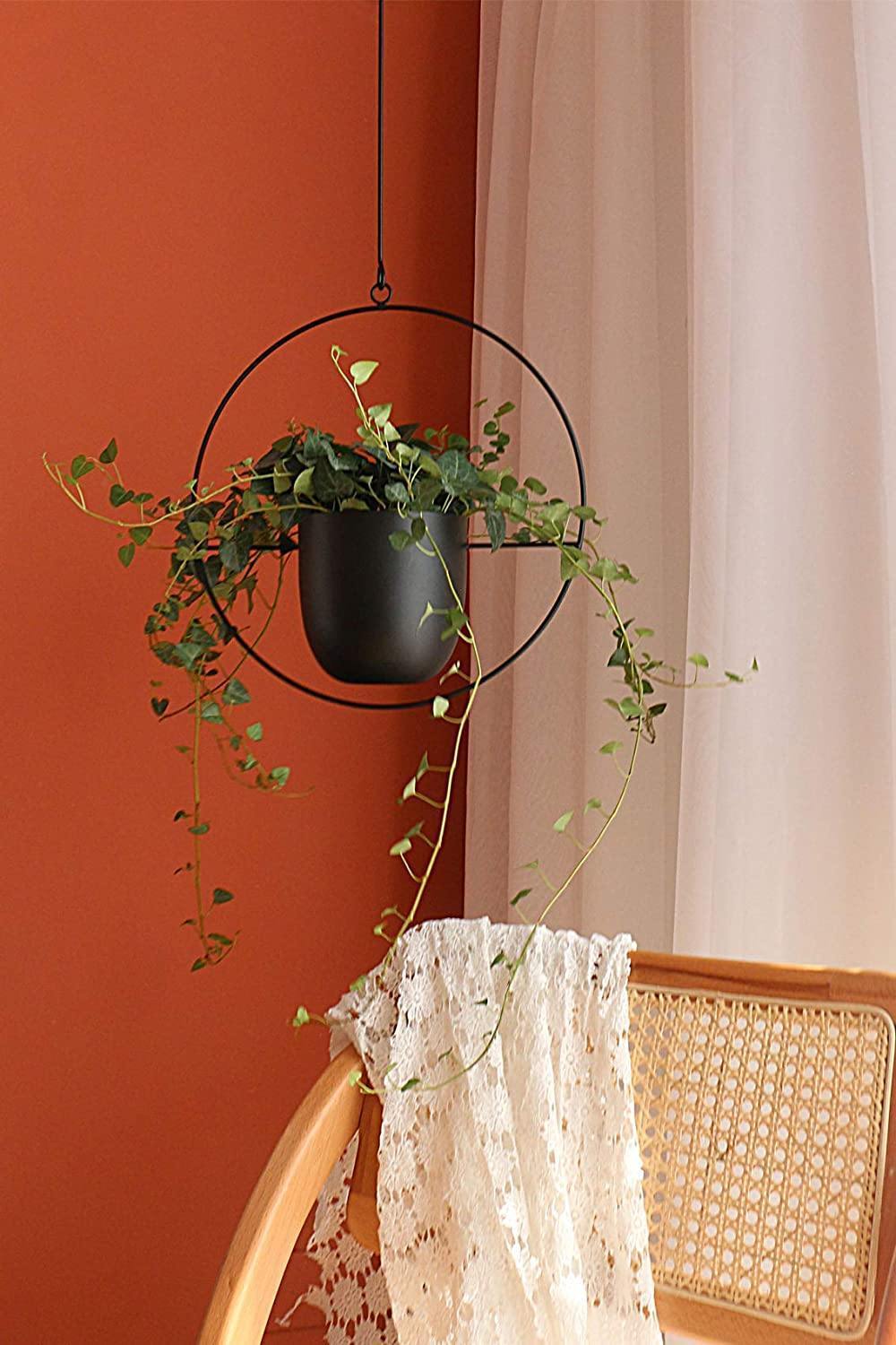 HaloRing Hanging Plant Holder – Metal Hanging Planter for Indoor and Outdoor | Kalsten