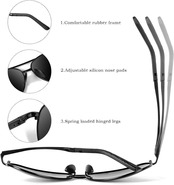 Premium Polarized Aviator Sunglasses - Joey | Kalsten