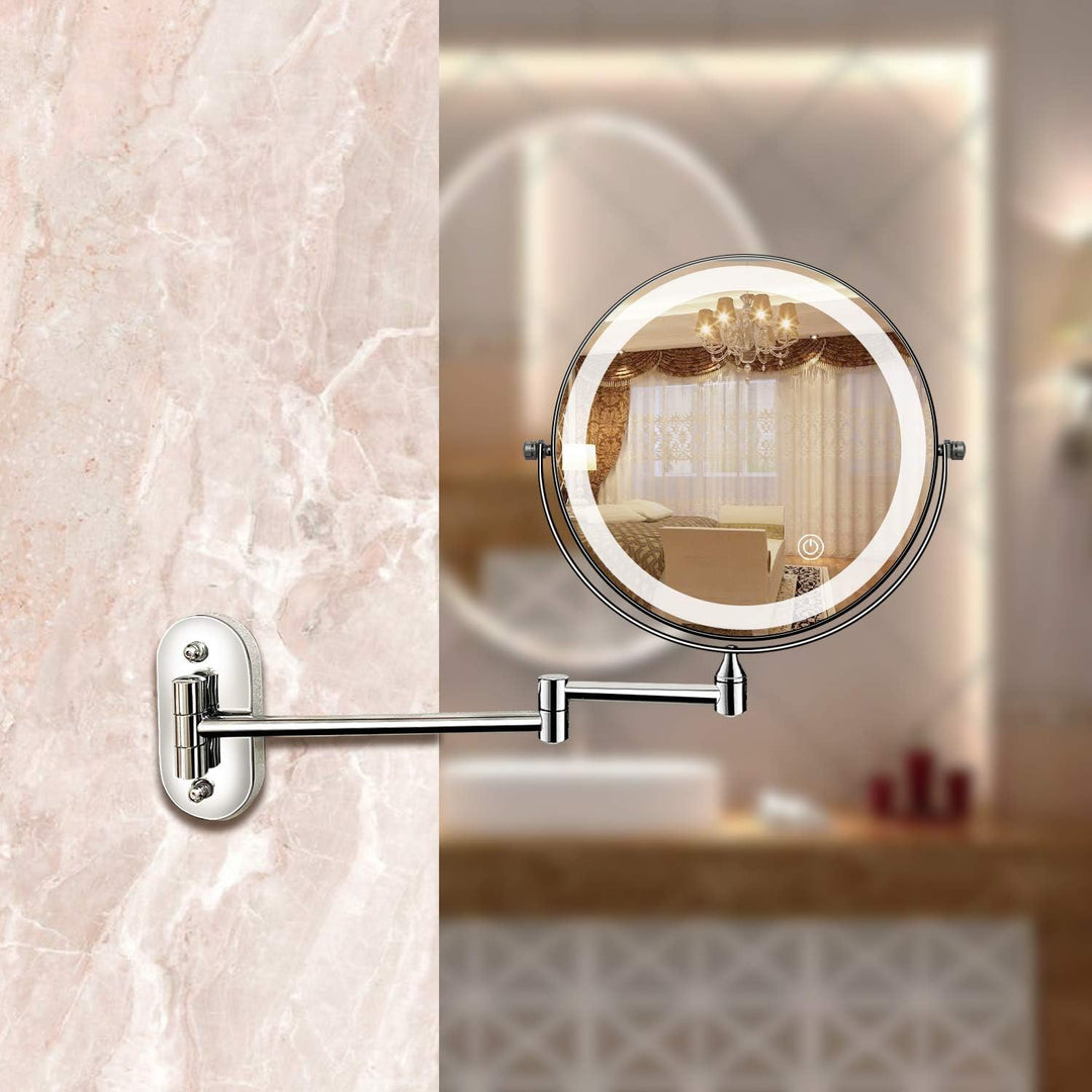 Rechargeable Torch Lamp with Mirror for Bathroom and Cosmetic Use