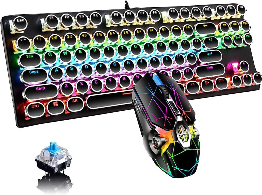 Kalsten | 87-Key Mechanical Gaming Keyboard RGB Backlit Blue Switch