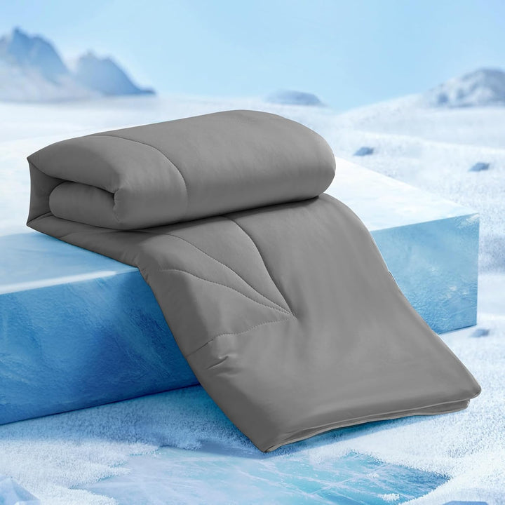 Ultra Soft Cloudy 3D Cooling Comforter  Extreme Q Max 0.5-Gray | Kalsten