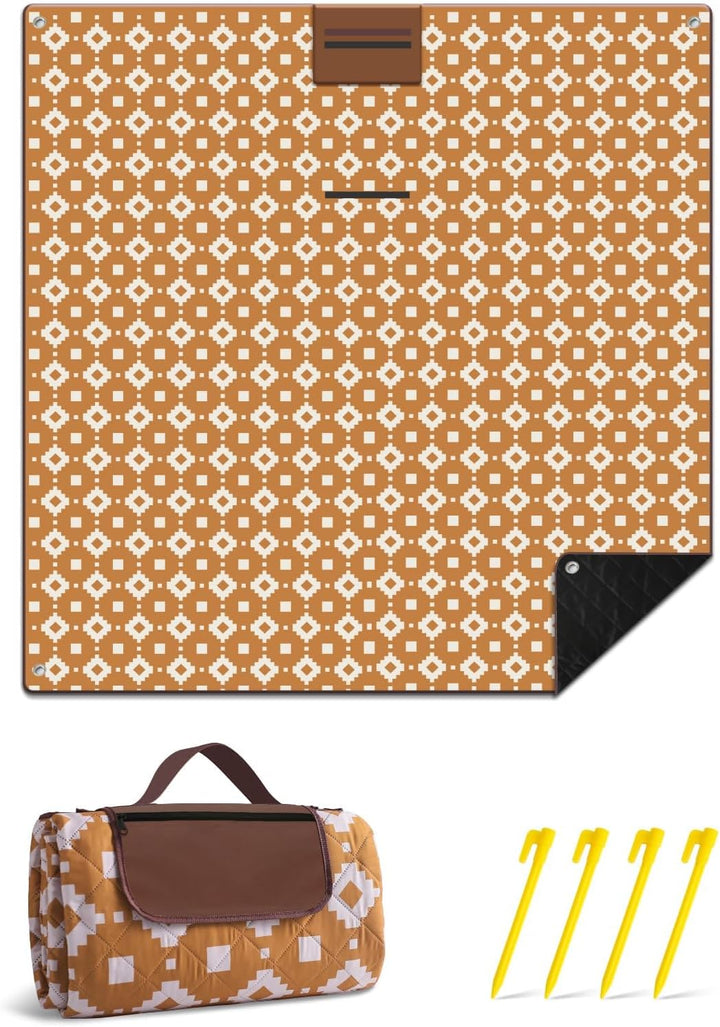 Kalsten | Extra Large Waterproof Picnic Blanket 200 × 200 cm with 3 Layers – MeadowRest