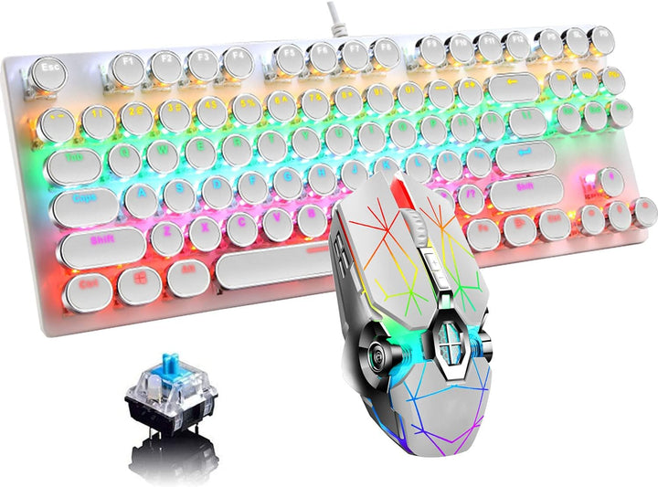 Kalsten | 87-Key Mechanical Gaming Keyboard RGB Backlit Blue Switch