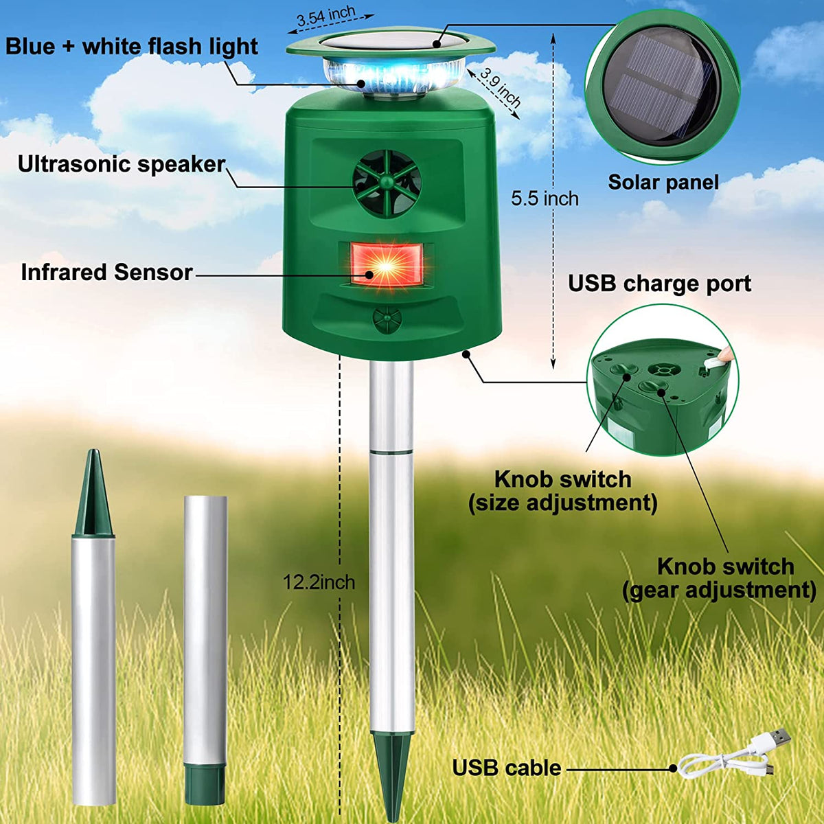 Karnz | Solar Ultrasonic Repeller