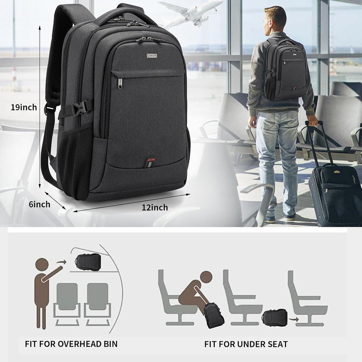 Water-Resistant Travel Laptop Backpack with USB Port & Organised Storage | Kalsten
