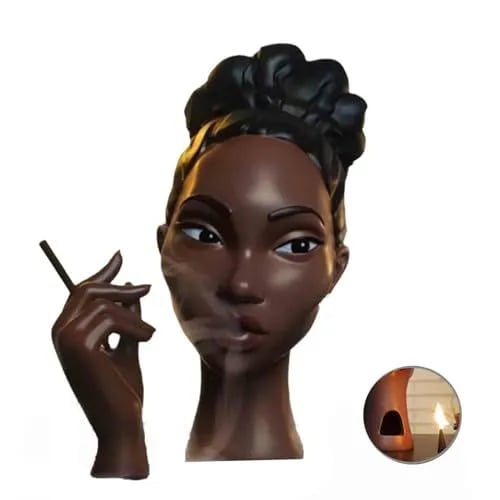 Kalsten | Incense Burner Statue | Artistic Resin Design | Backflow Smoke Effect | 7.8 in