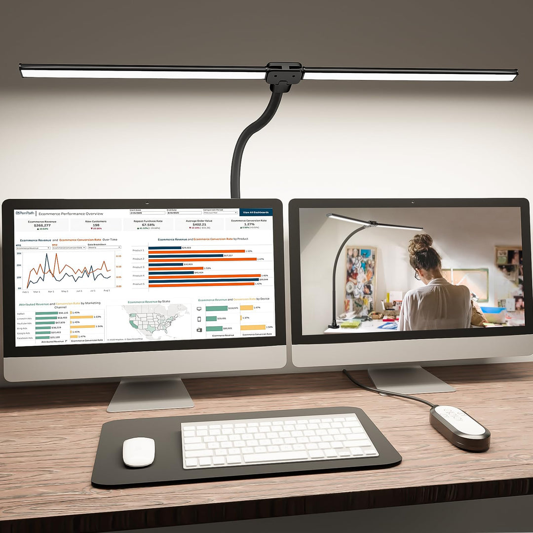 Adjustable LED Desk Lamp with Clamp