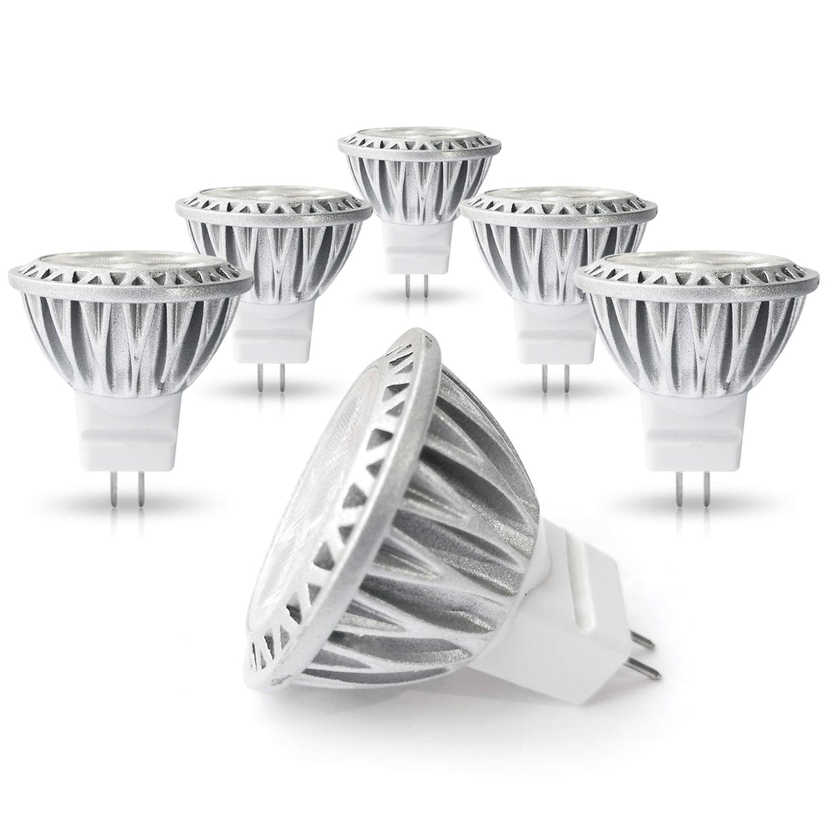 Skanto | Alide Mr11 Gu4 Led Bulbs 3000K Warm White 3W, 6 Pack Low Voltage Spotlights For Outdoor