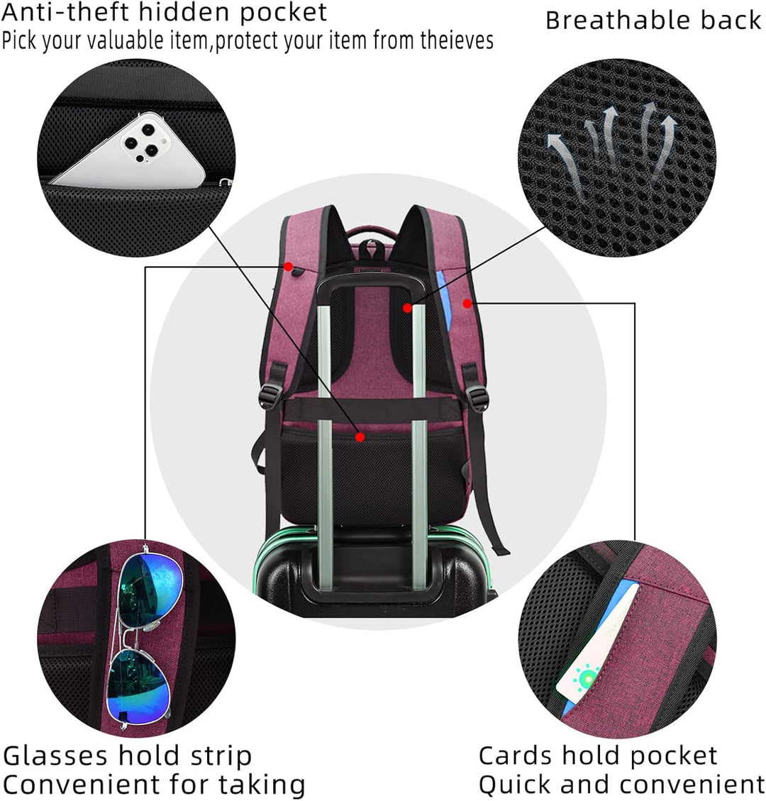 Water-Resistant Travel Laptop Backpack with USB Port & Organised Storage | Kalsten