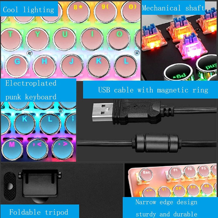 Kalsten | 87-Key Mechanical Gaming Keyboard RGB Backlit Blue Switch