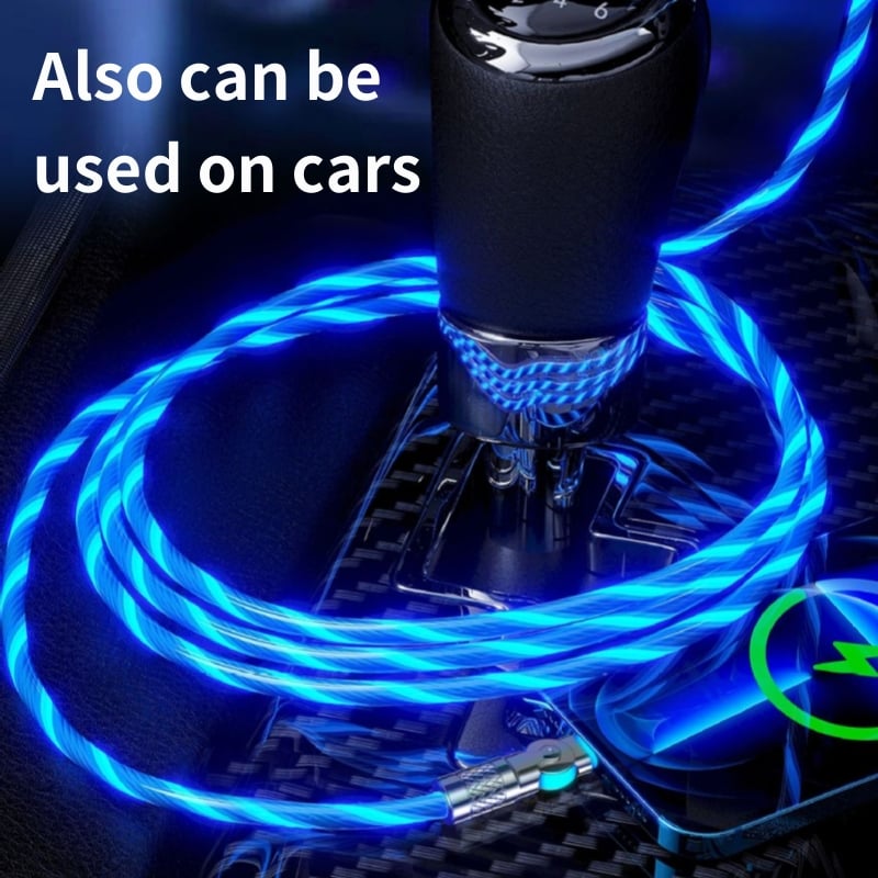 Kalsten | Magnetic Charging Cable | 540° Rotating Connector | Fast Charge with LED Glow